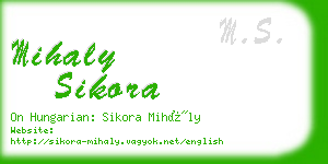 mihaly sikora business card